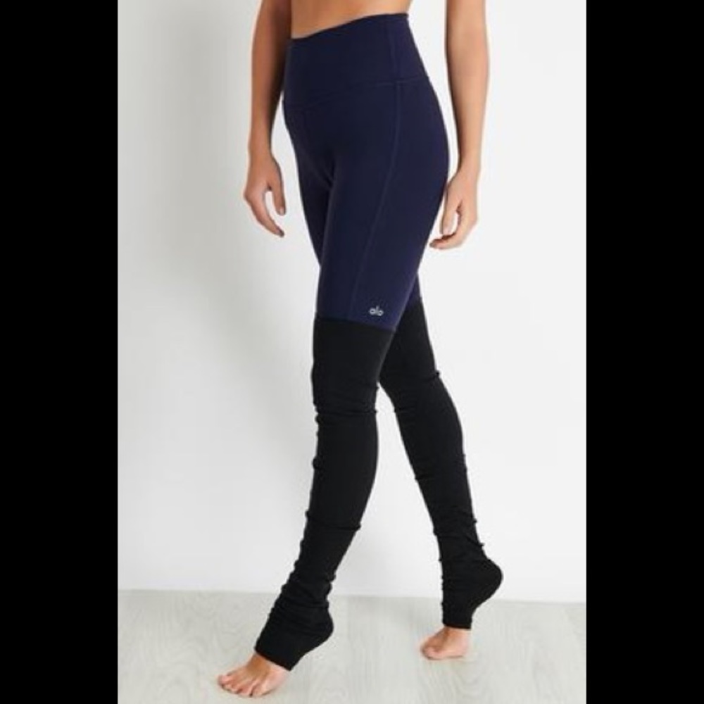 Alo Yoga Goddess Leggings Rich Navy/ Black